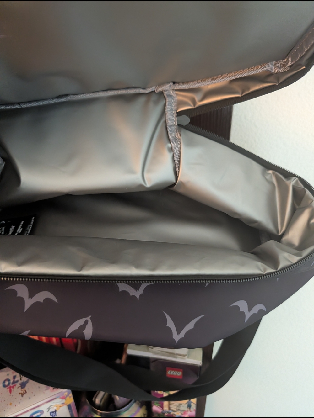Elvira Coffin-Shaped Black Graphic Crossbody Bag - Picture 3 of 4